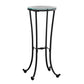 Black Clear Metal Tempered Glass Accent Table By Homeroots - 333166 | Accent Tables | Modishstore