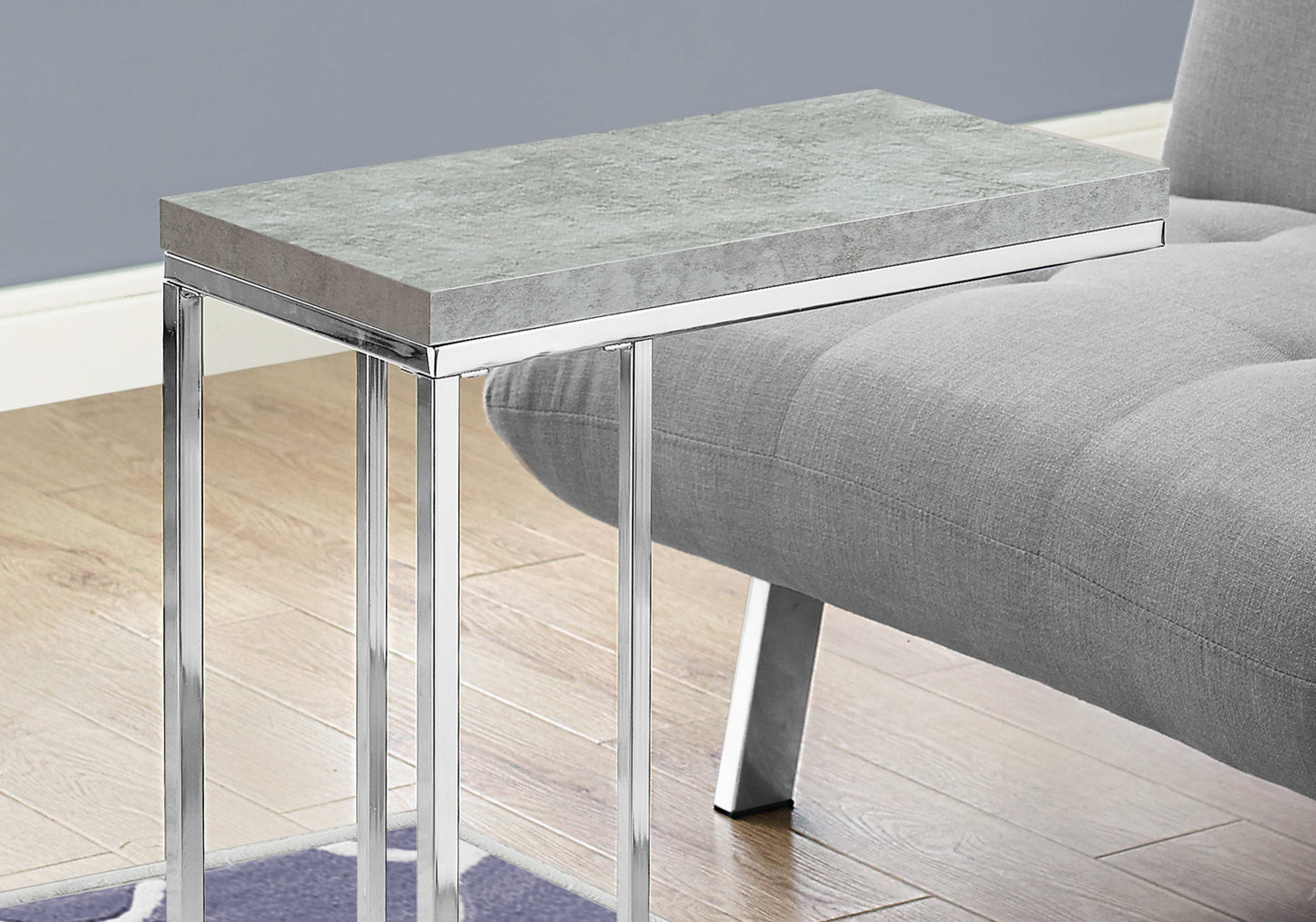 Grey Particle Board Metal Accent Table By Homeroots - 333169 | Accent Tables | Modishstore - 2