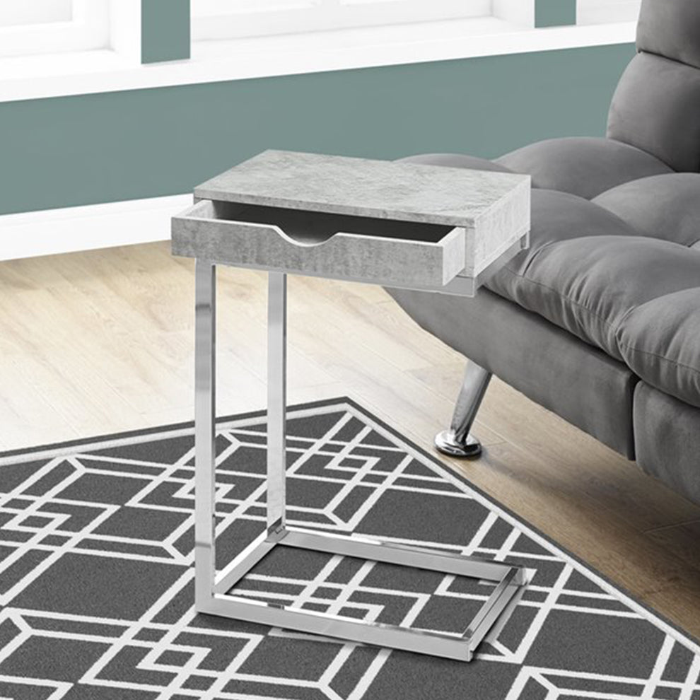 Grey Finish and Laminated Metal Accent Table By Homeroots | Accent Tables | Modishstore - 5