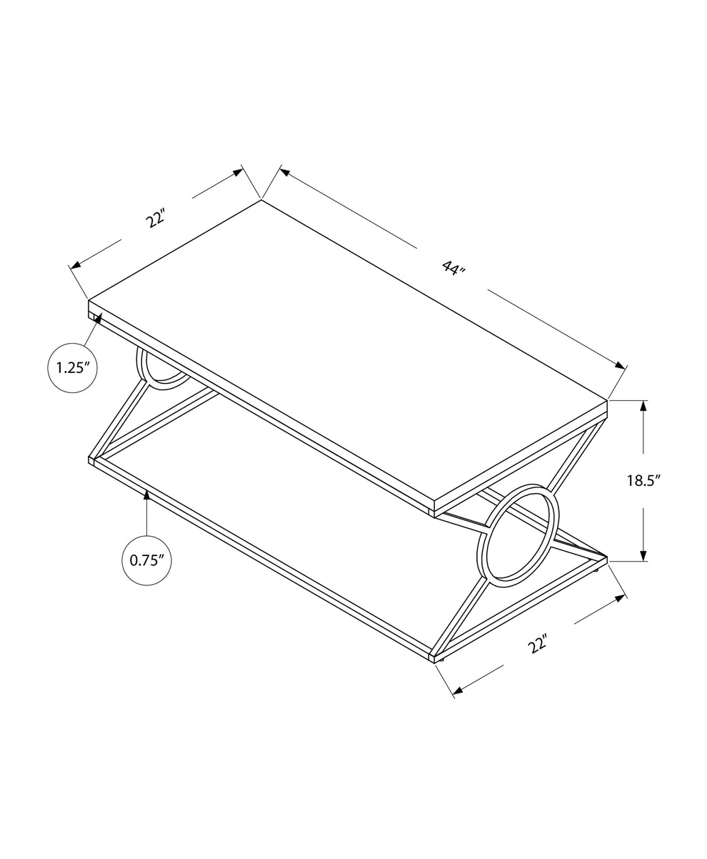 White Metal Coffee Table By Homeroots | Coffee Tables | Modishstore - 3