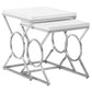 White Metal 2pcs Nesting Table Set By Homeroots | Nesting Tables | Modishstore