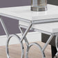 White Metal 2pcs Nesting Table Set By Homeroots | Nesting Tables | Modishstore - 2