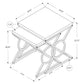 White Metal 2pcs Nesting Table Set By Homeroots | Nesting Tables | Modishstore - 3
