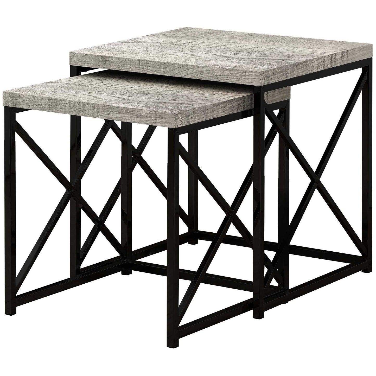 41" Black And Gray Nested Tables By Homeroots | End Tables | Modishstore