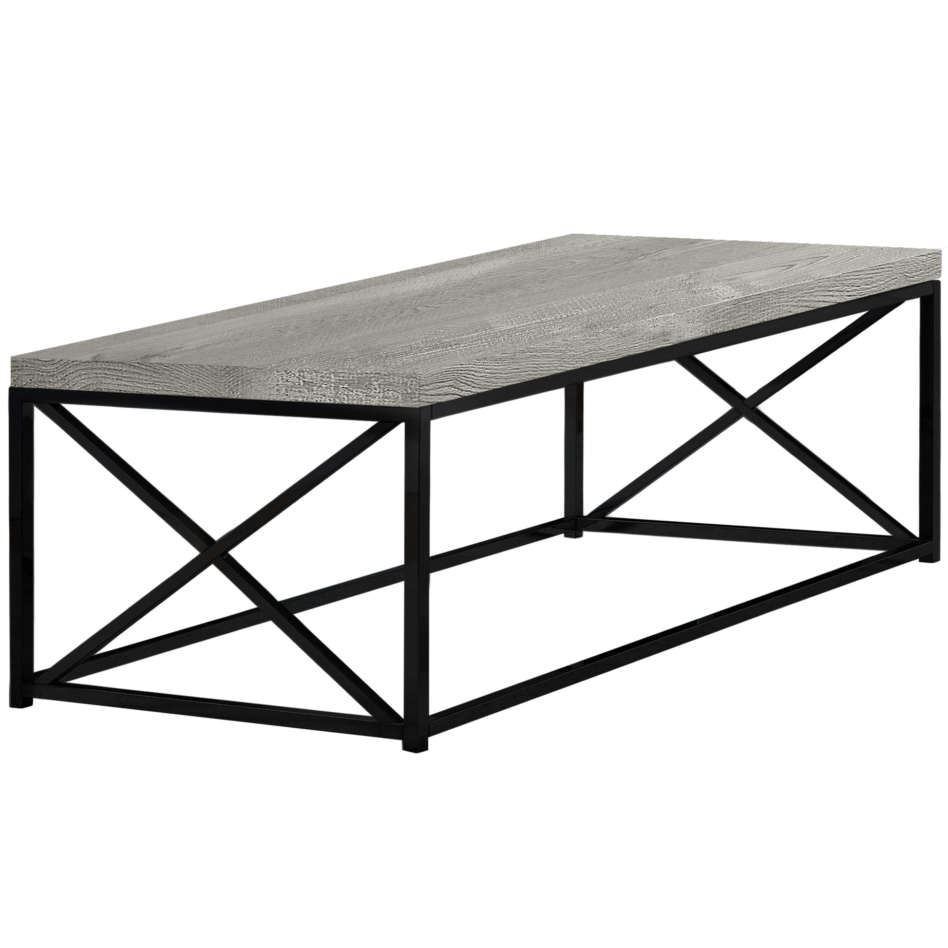 22" X 44" X 17" Grey Black Particle Board Metal Coffee Table By Homeroots | Coffee Tables | Modishstore