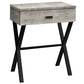 22" Black And Gray End Table With Drawer By Homeroots | End Tables | Modishstore - 2