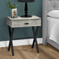 22" Black And Gray End Table With Drawer By Homeroots | End Tables | Modishstore