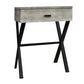 22" Black And Gray End Table With Drawer By Homeroots | End Tables | Modishstore - 5
