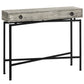 43" Gray And Black Cross Leg Console Table By Homeroots | Console Tables | Modishstore - 2