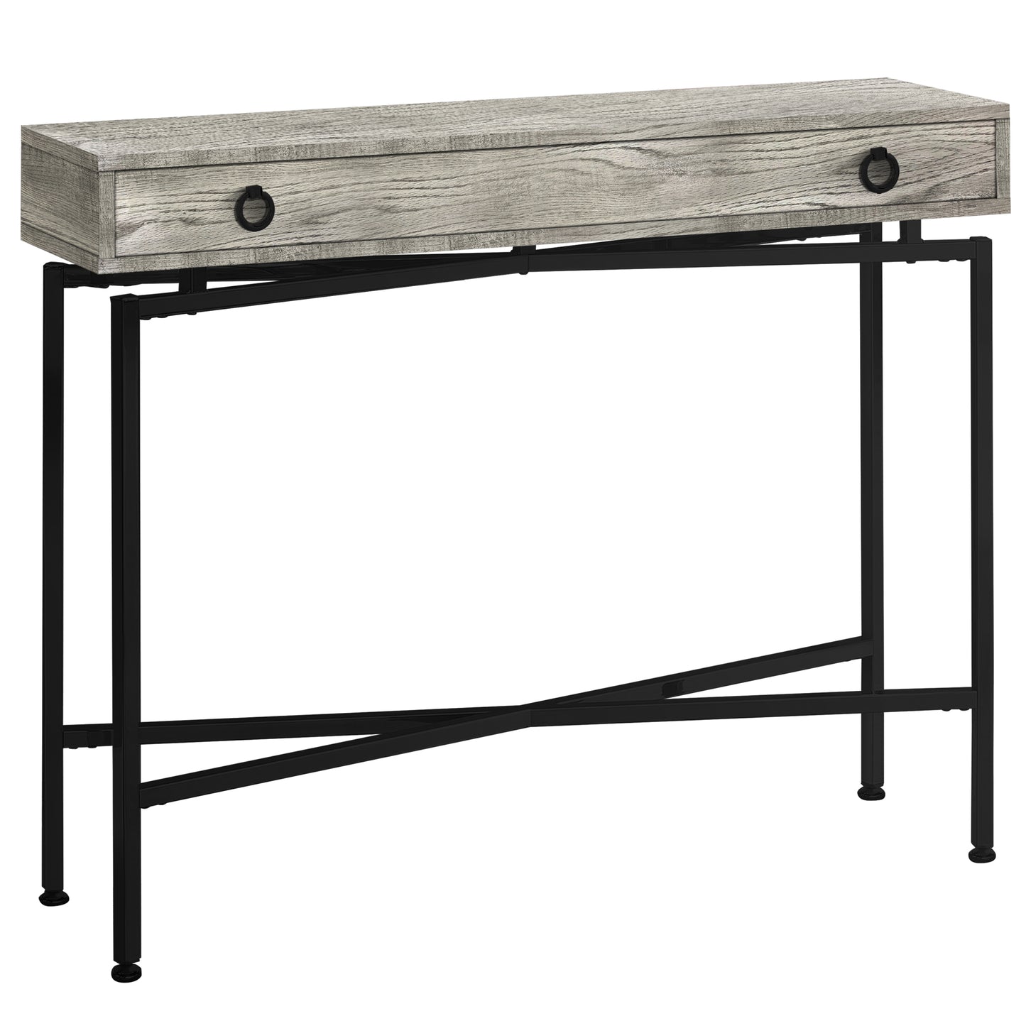 43" Gray And Black Cross Leg Console Table By Homeroots | Console Tables | Modishstore - 2