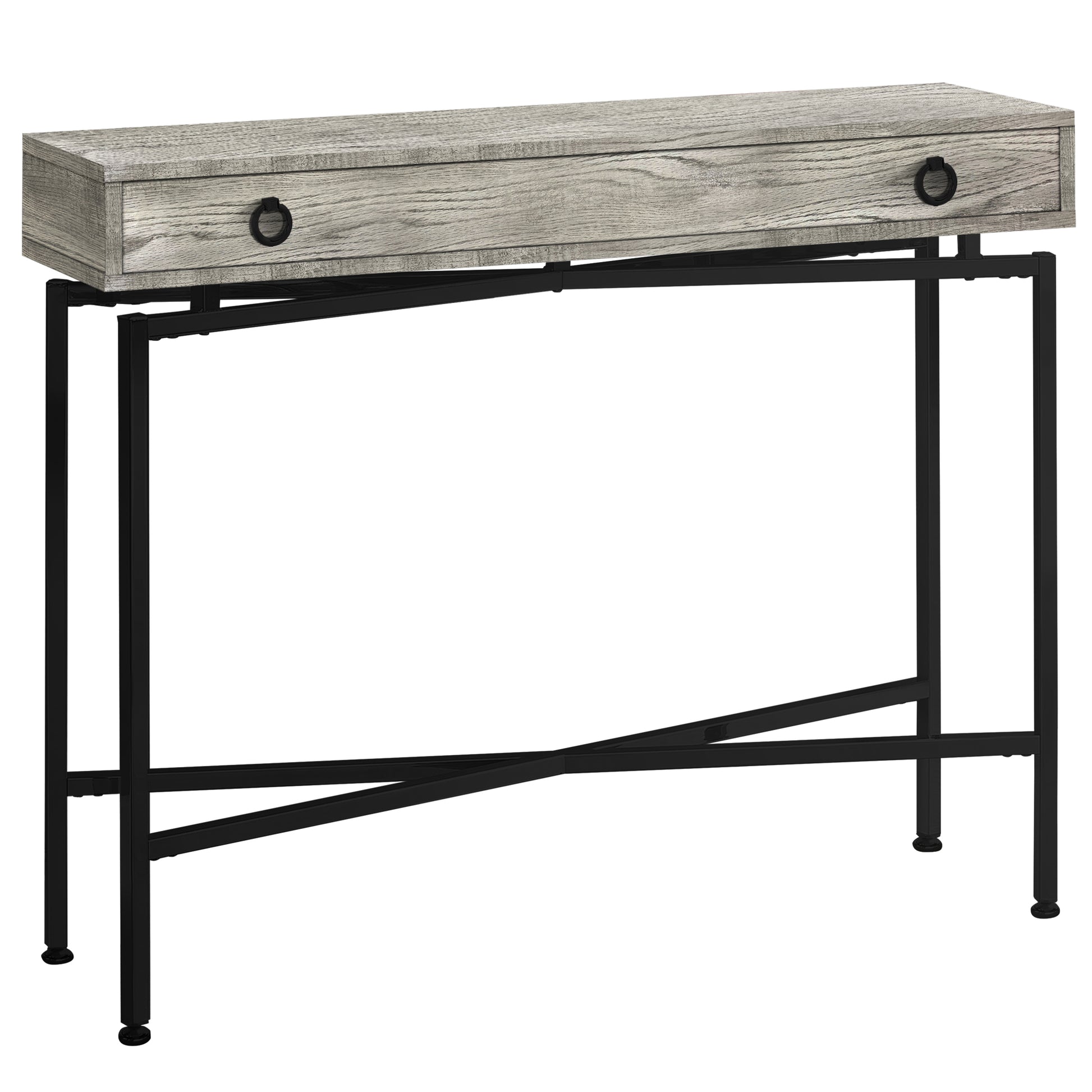 43" Gray And Black Cross Leg Console Table By Homeroots | Console Tables | Modishstore - 2