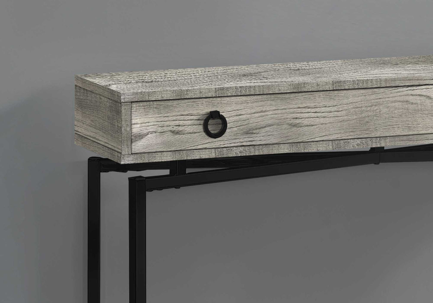 43" Gray And Black Cross Leg Console Table By Homeroots | Console Tables | Modishstore - 3