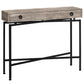 43" Taupe And Black Cross Leg Console Table By Homeroots | Console Tables | Modishstore - 2