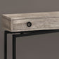 43" Taupe And Black Cross Leg Console Table By Homeroots