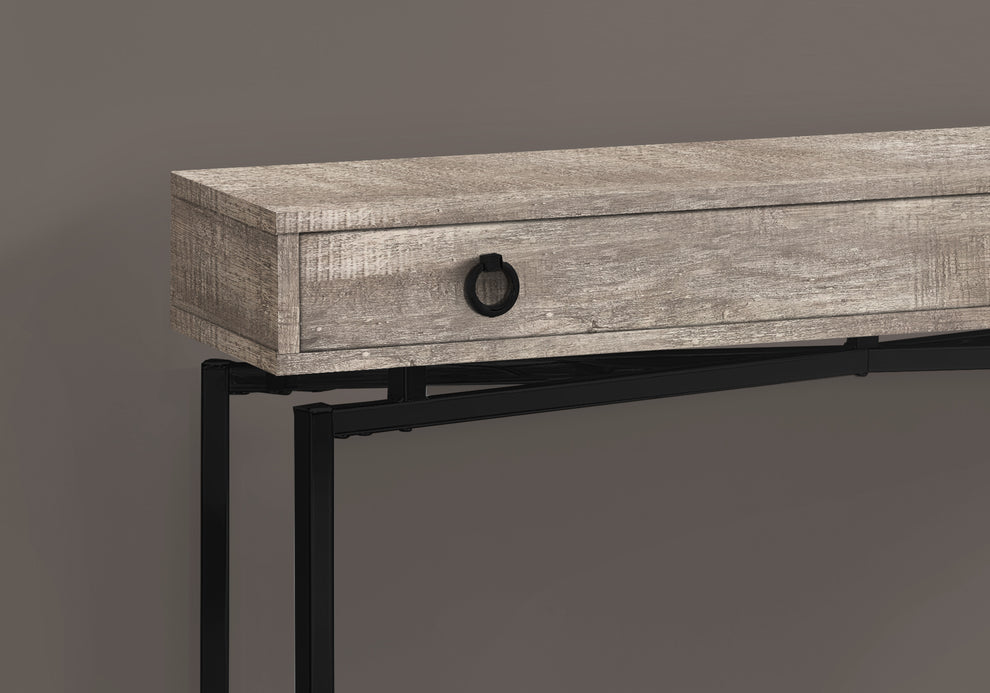 43" Taupe And Black Cross Leg Console Table By Homeroots | Console Tables | Modishstore - 3