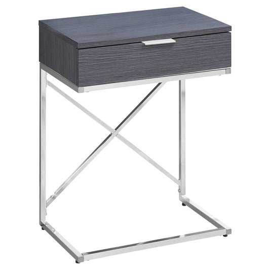 Grey Finish Metal Accent Table By Homeroots | Accent Tables | Modishstore