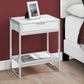 White Finish and Metal Accent Table By Homeroots - 333226 | Accent Tables | Modishstore - 2
