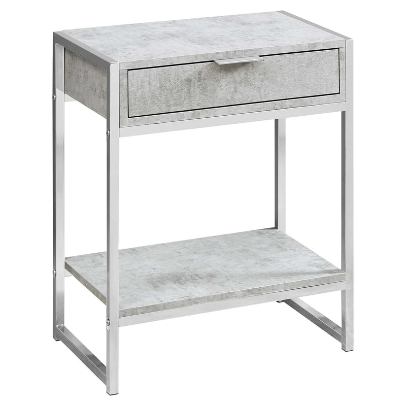 Grey Finish and Metal Accent Table By Homeroots - 333227 | Accent Tables | Modishstore