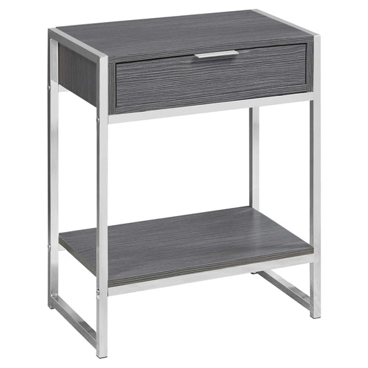 Grey Finish and Metal Accent Table By Homeroots - 333230 | Accent Tables | Modishstore