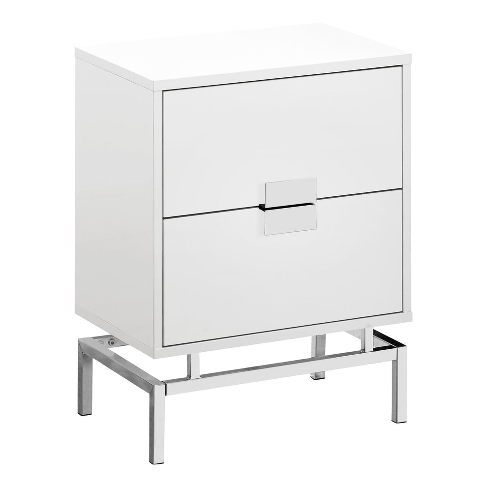 23.5" Particle Board and Chrome Metal Accent Table By Homeroots | Accent Tables | Modishstore - 2