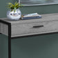 32" Grey Finish and Black Metal Accent Table By Homeroots | Console Tables | Modishstore - 3