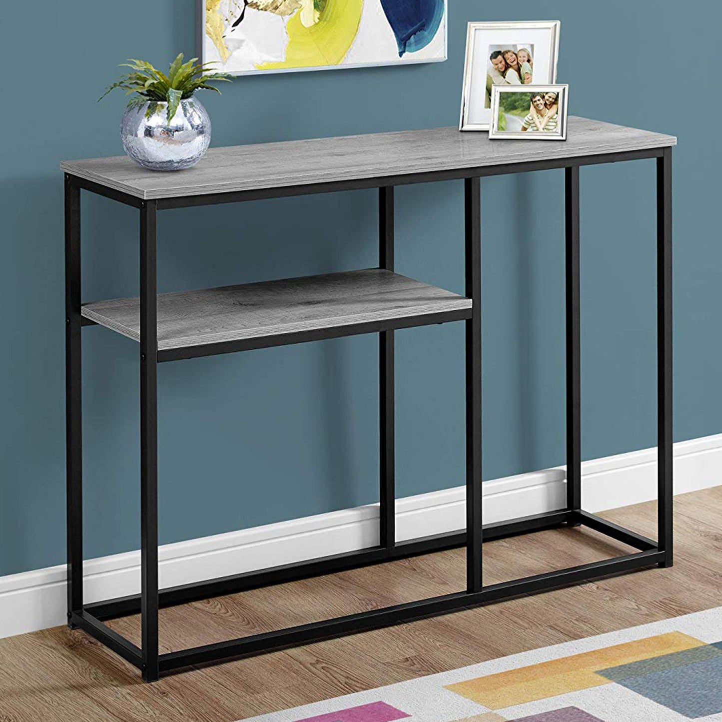 Black Metal Accent Table By Homeroots - 333247 | Console Tables | Modishstore - 5