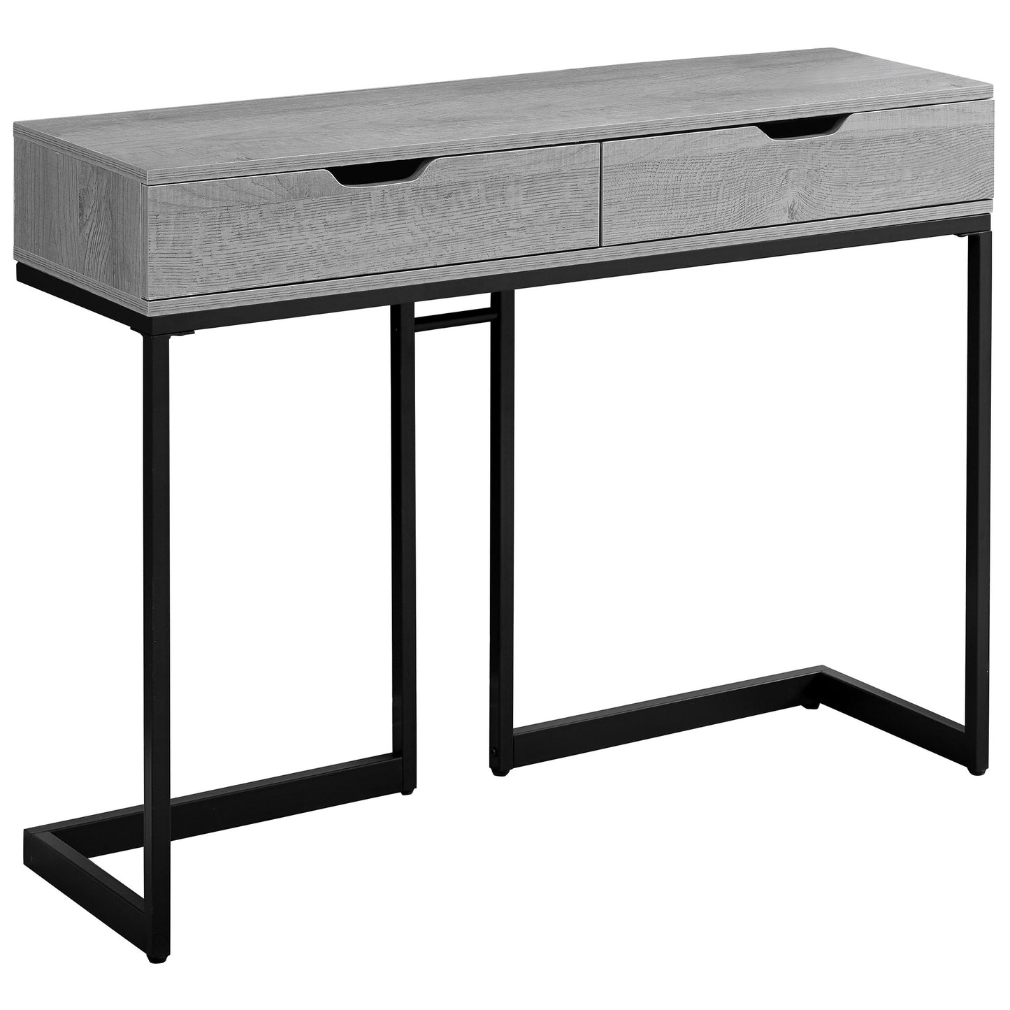 42" Gray And Black Frame Console Table By Homeroots