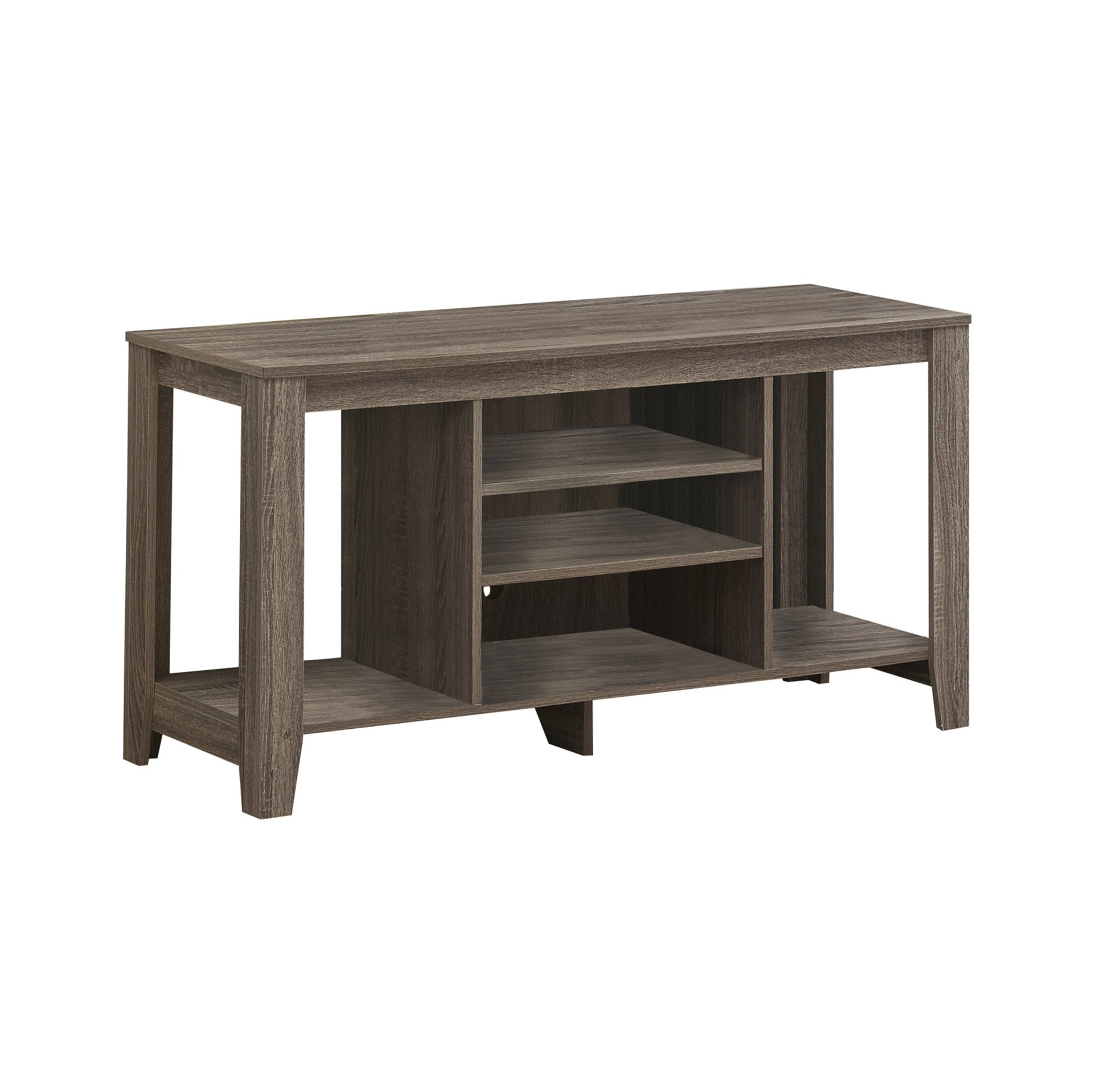 Dark Taupe Particle Board TV Stand By Homeroots | TV Stands | Modishstore