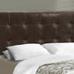 Full Size Dark Brown Leather Look Bed By Homeroots | Beds | Modishstore - 2