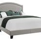 Grey Foam Solid Wood Linen Queen Size Bed By Homeroots - 333300 | Beds | Modishstore