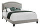 Grey Foam Solid Wood Linen Queen Size Bed By Homeroots - 333300 | Beds | Modishstore