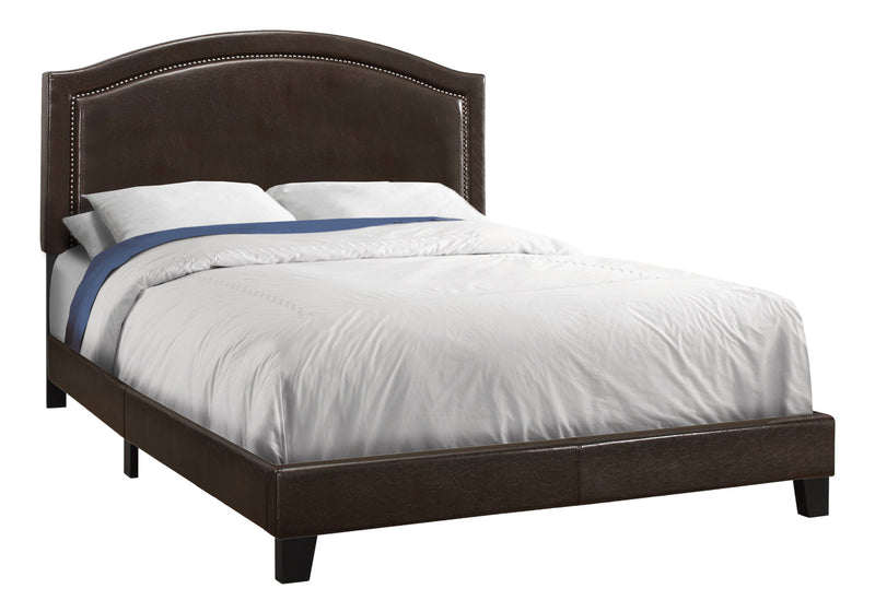 Grey Foam Solid Wood Linen Queen Size Bed By Homeroots - 333300 | Beds | Modishstore - 5