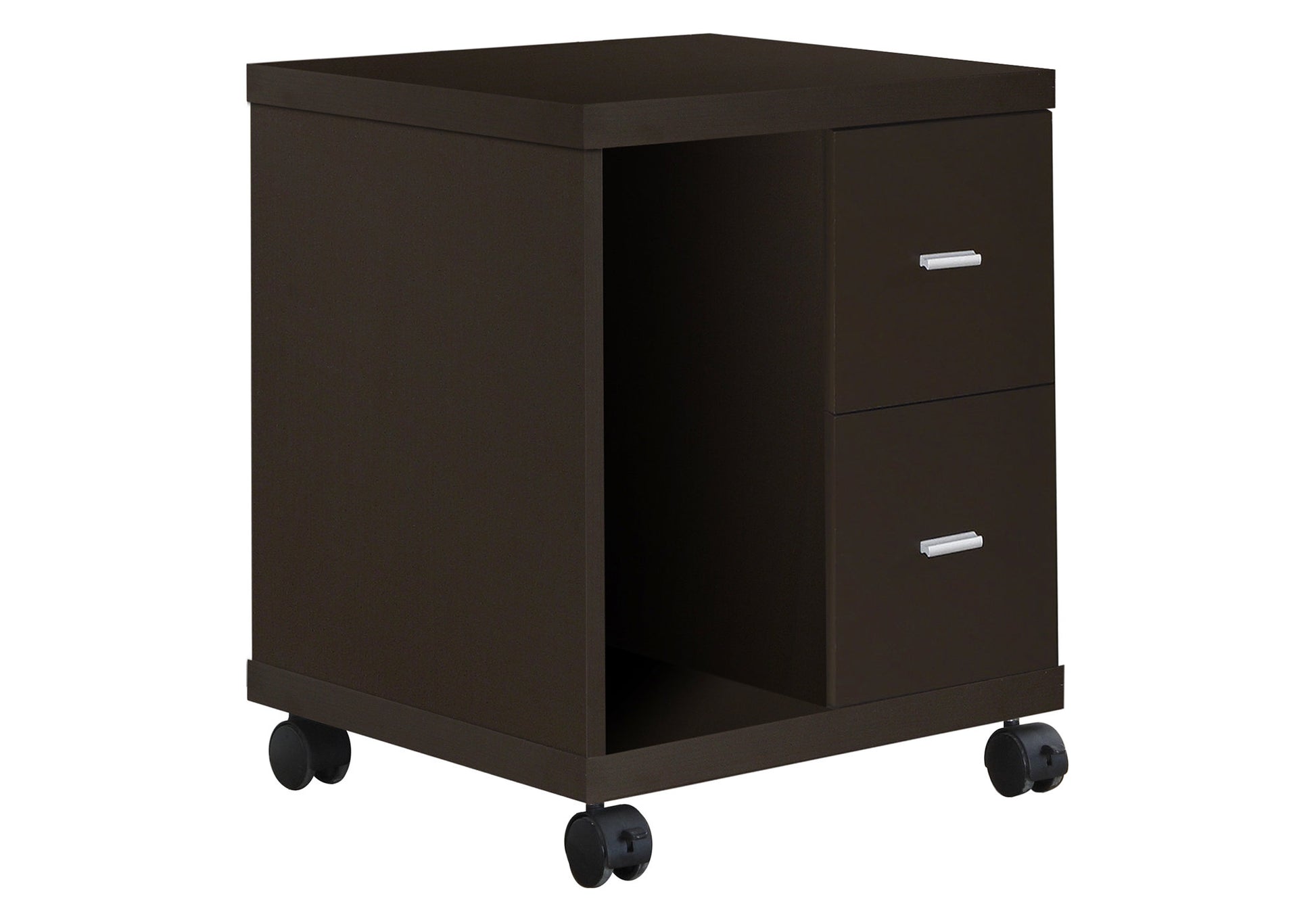 Office Cabinet Cappucino with 2 Drawer on Castors By Homeroots | Cabinets | Modishstore - 2