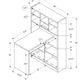 Cappuccino Particle Board Hollow Core Computer Desk By Homeroots - 333339 | Desks | Modishstore - 3