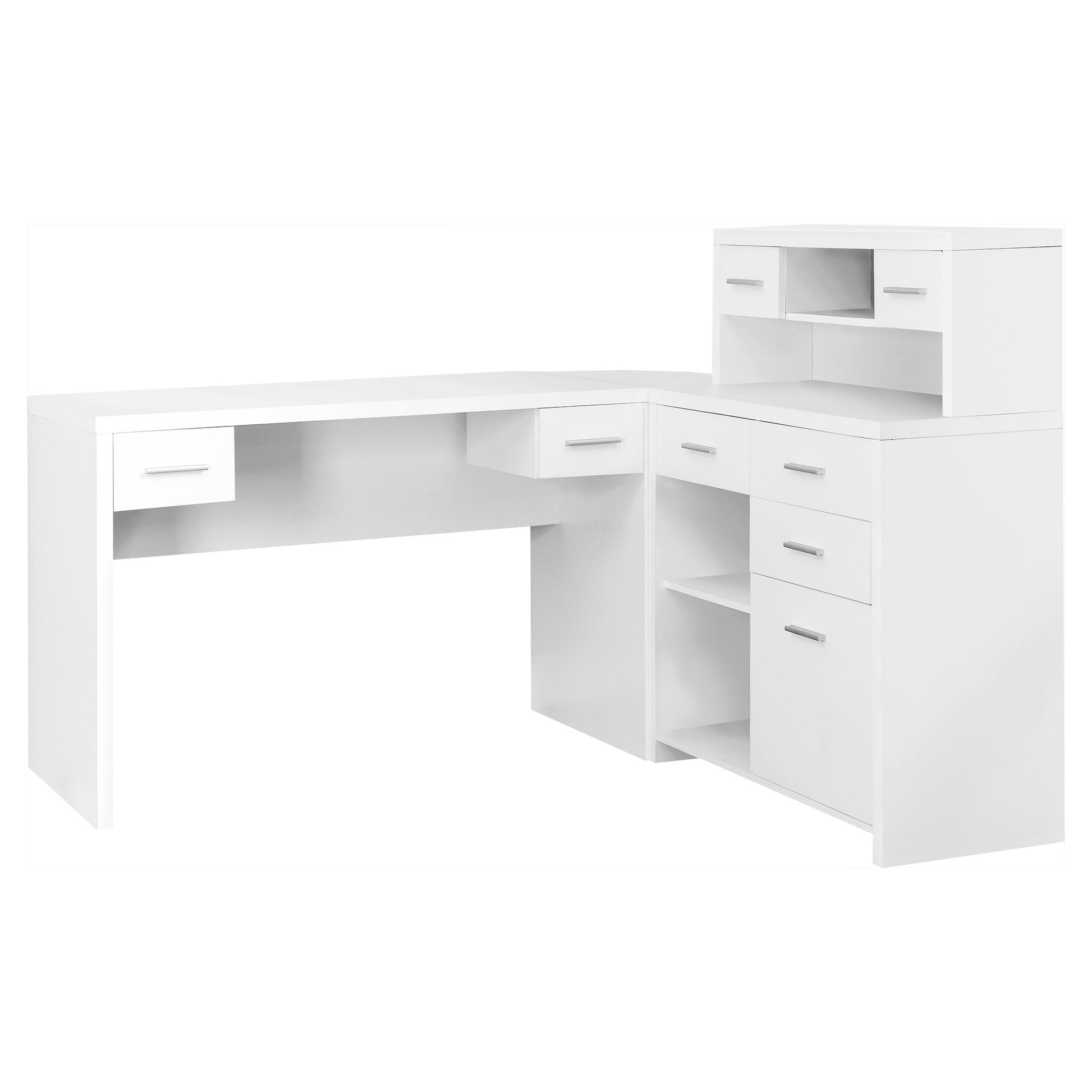 White Particle Board Hollow Core Computer Desk By Homeroots - 333344 | Desks | Modishstore