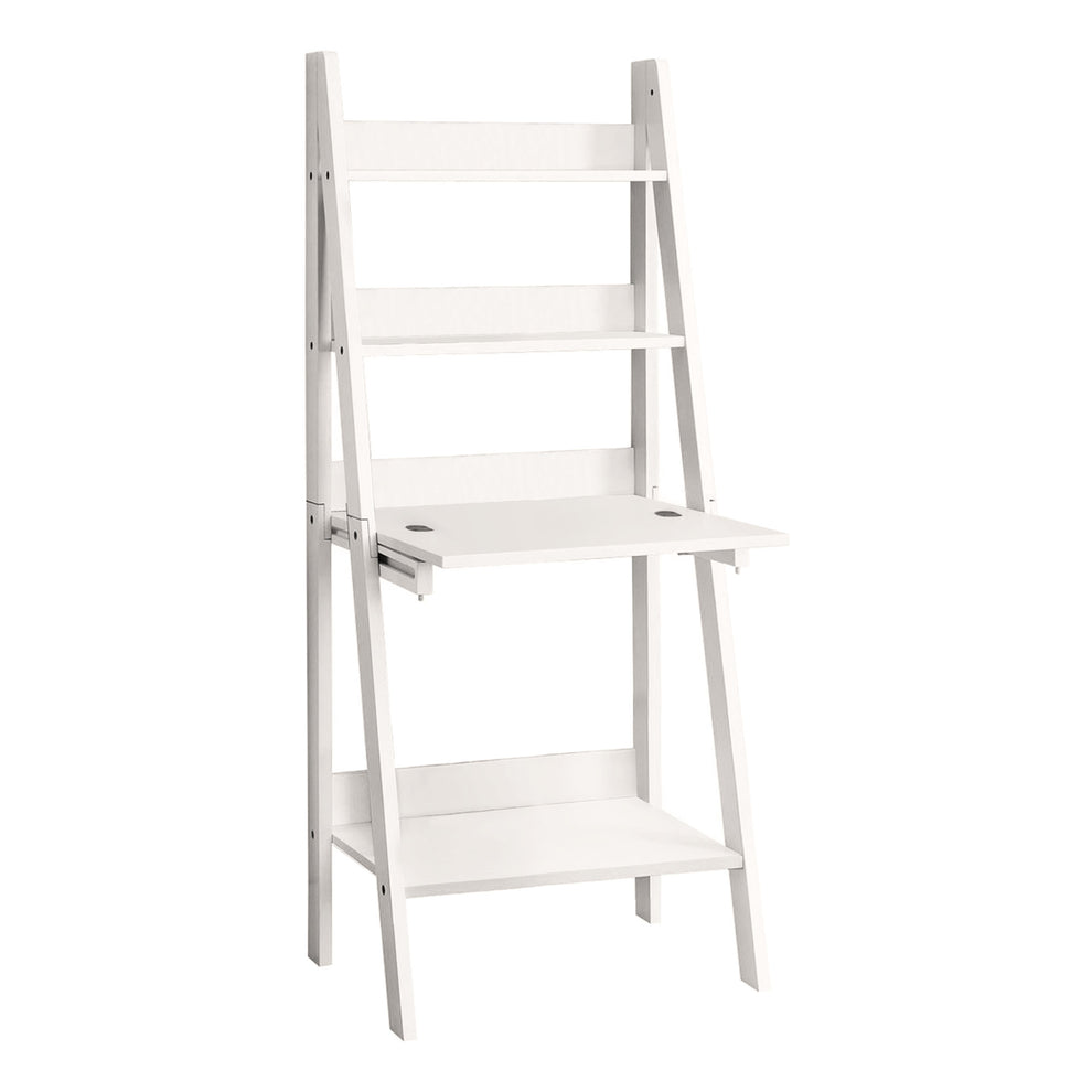 White Ladder Style Computer Desk By Homeroots | Desks | Modishstore - 2