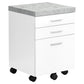 White Black Particle Board Drawers Filing Cabinet By Homeroots | Drawers | Modishstore - 9