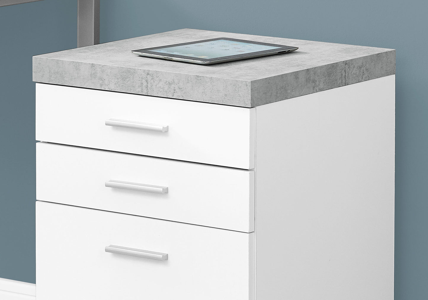 White Black Particle Board Drawers Filing Cabinet By Homeroots | Drawers | Modishstore - 10