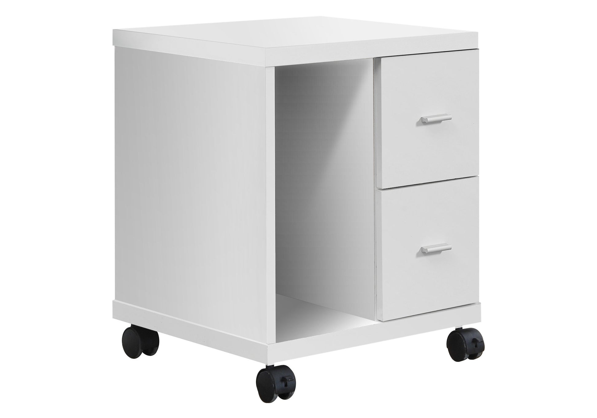 White Particle Board Hollow Core Drawers Office Cabinet By Homeroots | Drawers | Modishstore