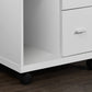 White Particle Board Hollow Core Drawers Office Cabinet By Homeroots | Drawers | Modishstore - 2