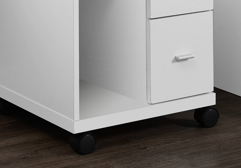 White Particle Board Hollow Core Drawers Office Cabinet By Homeroots | Drawers | Modishstore - 2