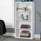 47.5" White Particle Board and MDF Bookshelf with Adjustable Shelves By Homeroots | Bookcases | Modishstore
