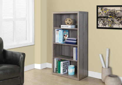 47.5" White Particle Board and MDF Bookshelf with Adjustable Shelves By Homeroots | Bookcases | Modishstore - 6