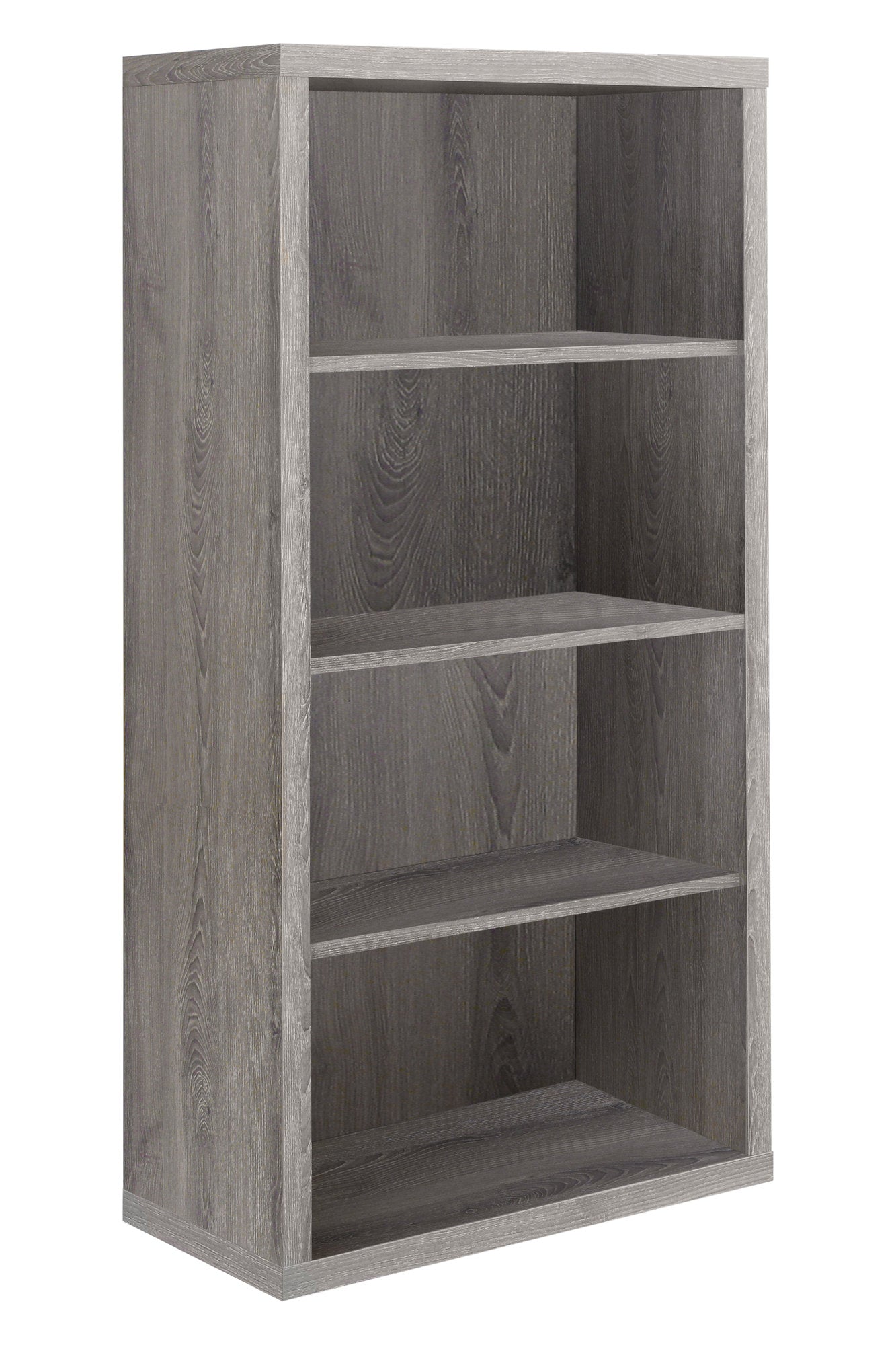 47.5" White Particle Board and MDF Bookshelf with Adjustable Shelves By Homeroots | Bookcases | Modishstore - 7