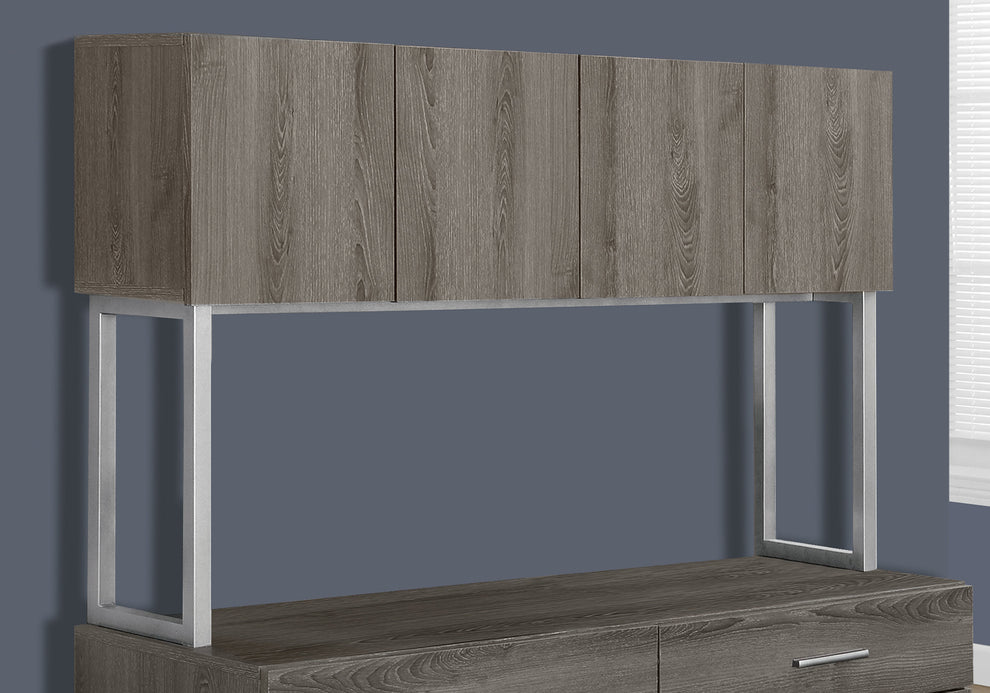 White Silver Particle Board Hollow Core Metal Office Cabinet By Homeroots | Cabinets | Modishstore - 6