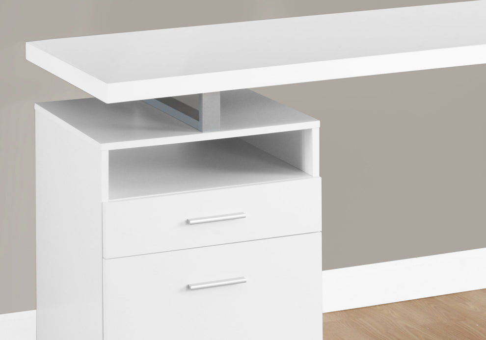 30" Particle Board and Grey Metal Computer Desk By Homeroots | Desks | Modishstore - 8