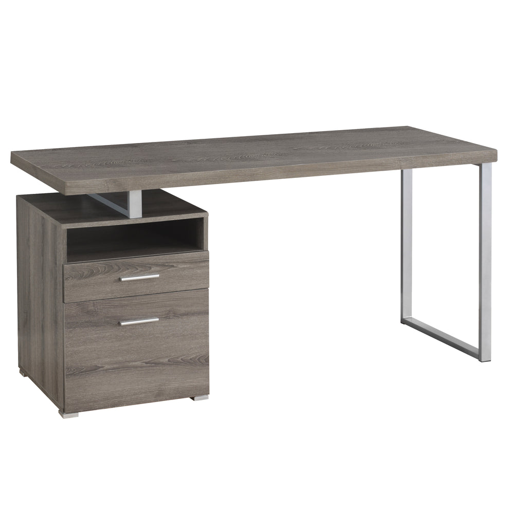 30" Particle Board and Grey Metal Computer Desk By Homeroots | Desks | Modishstore - 11