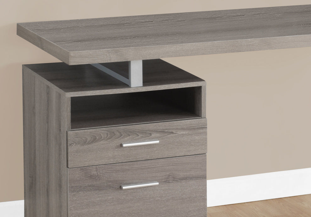 30" Particle Board and Grey Metal Computer Desk By Homeroots | Desks | Modishstore - 12