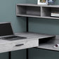Grey Black Metal Corner Computer Desk By Homeroots | Desks | Modishstore - 2