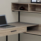 Grey Black Metal Corner Computer Desk By Homeroots | Desks | Modishstore - 6
